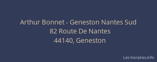 Arthur Bonnet - Geneston Nantes Sud