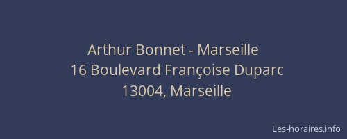 Arthur Bonnet - Marseille