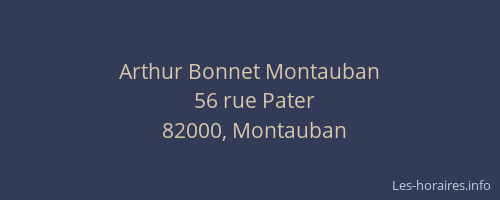 Arthur Bonnet Montauban