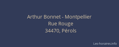 Arthur Bonnet - Montpellier