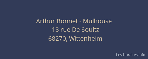 Arthur Bonnet - Mulhouse