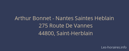 Arthur Bonnet - Nantes Saintes Heblain
