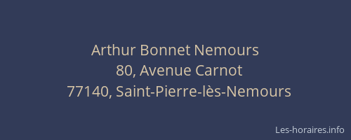 Arthur Bonnet Nemours