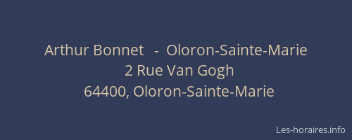 Arthur Bonnet   -  Oloron-Sainte-Marie