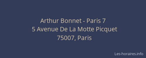 Arthur Bonnet - Paris 7