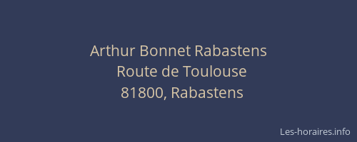 Arthur Bonnet Rabastens