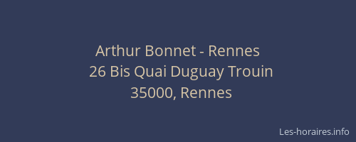 Arthur Bonnet - Rennes