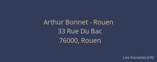 Arthur Bonnet - Rouen