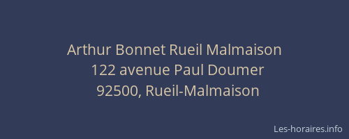 Arthur Bonnet Rueil Malmaison