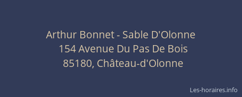 Arthur Bonnet - Sable D'Olonne
