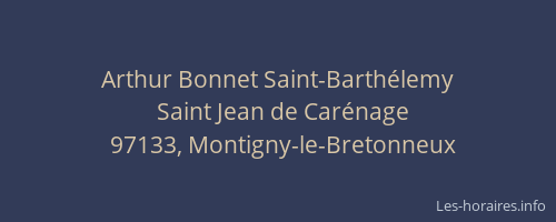 Arthur Bonnet Saint-Barthélemy