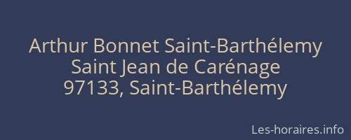 Arthur Bonnet Saint-Barthélemy