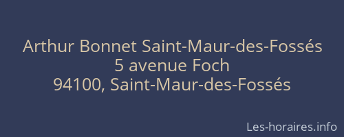 Arthur Bonnet Saint-Maur-des-Fossés