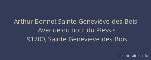 Arthur Bonnet Sainte-Geneviève-des-Bois