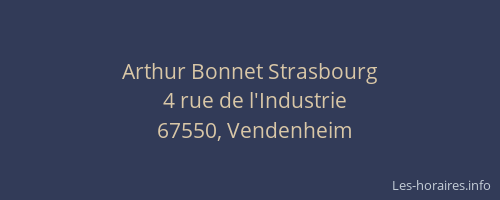 Arthur Bonnet Strasbourg