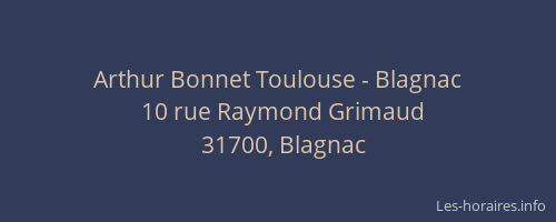 Arthur Bonnet Toulouse - Blagnac