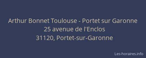 Arthur Bonnet Toulouse - Portet sur Garonne