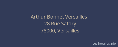 Arthur Bonnet Versailles
