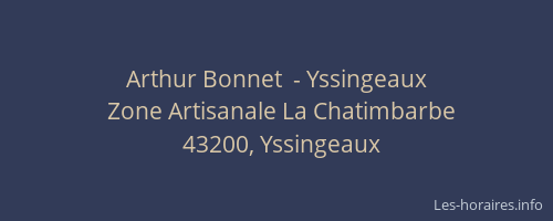 Arthur Bonnet  - Yssingeaux
