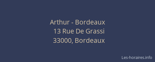 Arthur - Bordeaux