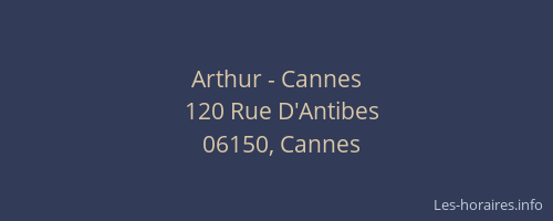 Arthur - Cannes