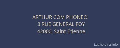 ARTHUR COM PHONEO