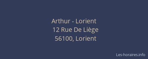 Arthur - Lorient