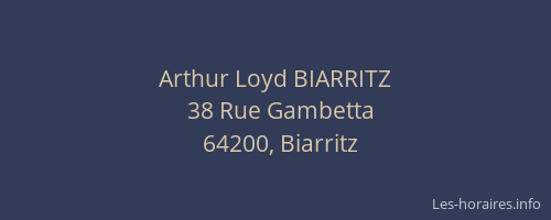 Arthur Loyd BIARRITZ