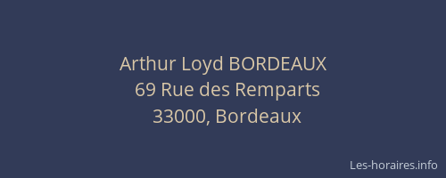 Arthur Loyd BORDEAUX
