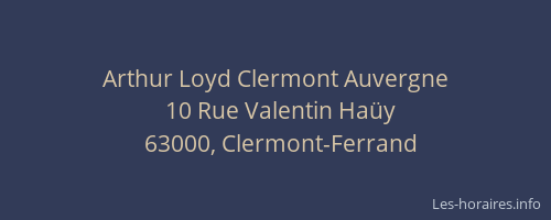 Arthur Loyd Clermont Auvergne