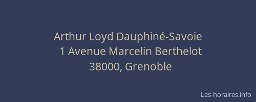 Arthur Loyd Dauphiné-Savoie