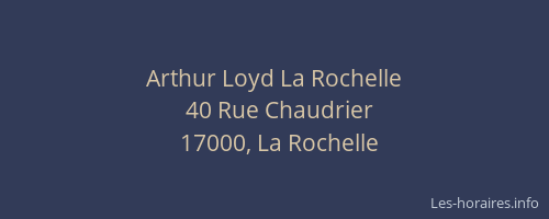 Arthur Loyd La Rochelle
