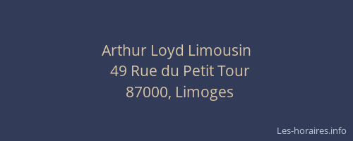 Arthur Loyd Limousin