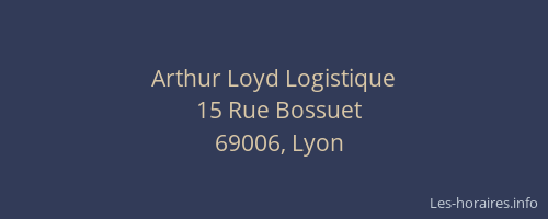 Arthur Loyd Logistique