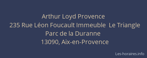 Arthur Loyd Provence