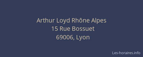 Arthur Loyd Rhône Alpes