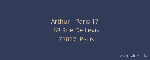 Arthur - Paris 17