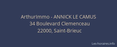 ArthurImmo - ANNICK LE CAMUS