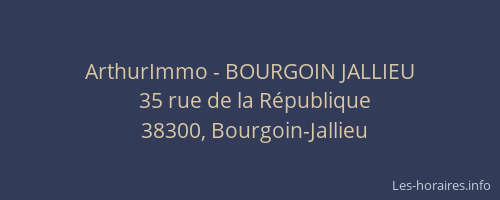 ArthurImmo - BOURGOIN JALLIEU