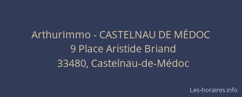 ArthurImmo - CASTELNAU DE MÉDOC