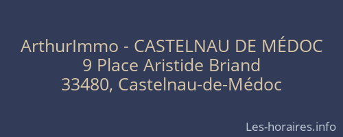 ArthurImmo - CASTELNAU DE MÉDOC