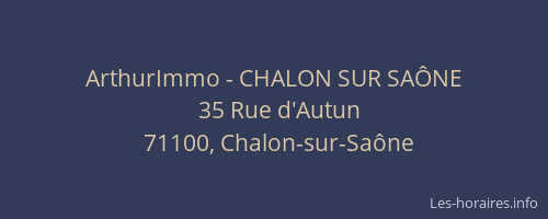 ArthurImmo - CHALON SUR SAÔNE