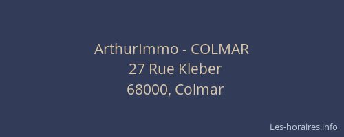 ArthurImmo - COLMAR