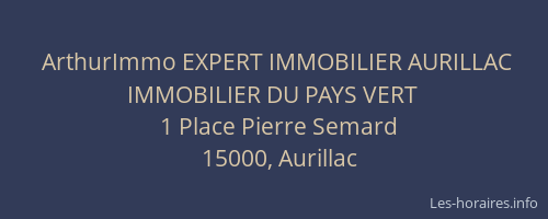 ArthurImmo EXPERT IMMOBILIER AURILLAC IMMOBILIER DU PAYS VERT