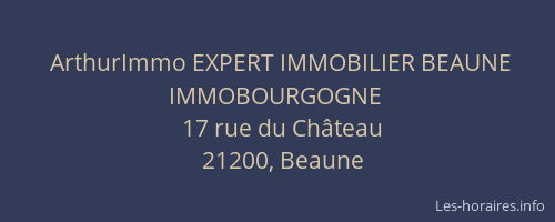 ArthurImmo EXPERT IMMOBILIER BEAUNE IMMOBOURGOGNE