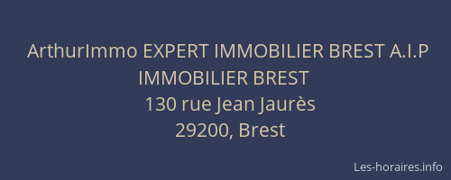 ArthurImmo EXPERT IMMOBILIER BREST A.I.P IMMOBILIER BREST