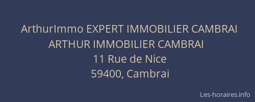 ArthurImmo EXPERT IMMOBILIER CAMBRAI ARTHUR IMMOBILIER CAMBRAI