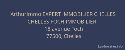ArthurImmo EXPERT IMMOBILIER CHELLES CHELLES FOCH IMMOBILIER