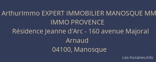 ArthurImmo EXPERT IMMOBILIER MANOSQUE MM IMMO PROVENCE