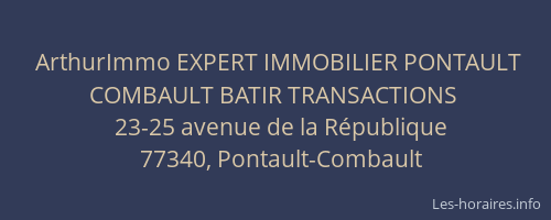 ArthurImmo EXPERT IMMOBILIER PONTAULT COMBAULT BATIR TRANSACTIONS